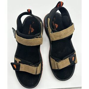 Size 7- Ozark Trail Hiking Sandals Men's Shoes Beige /Black Strap Slides